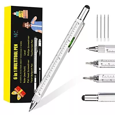 Pen Gifts For Men Cool Gadgets 6 In 1 Multitool Pen Stocking Stuffers For Men... • $18.02