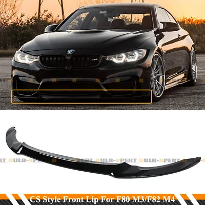 Glossy Black CS Style Front Lip Splitter For 2015-2020 BMW F80 M3 F82 F83 M4 • $139.99