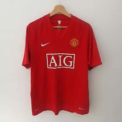 Manchester United Original 2007-08 Nike Home Football Shirt Large • $37.29