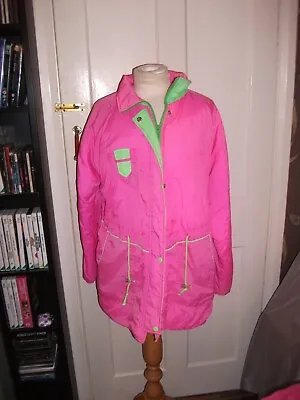 £7.99 • Buy Young Teens Vintage Shell Suit  Padded Jacket Size 158/164cm  Pink