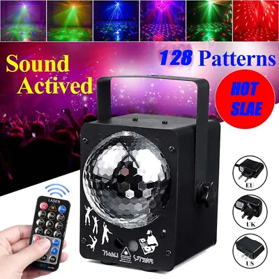 128 Patterns RGB LED Disco Lighting Projector Magic Ball Stage Light Party Show • £28.99
