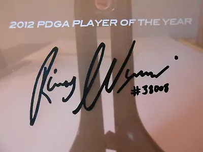 Ricky Wysocki Autograph 2012 Player Of The Year *poy* Prodigy M3 Disc Golf World • $125