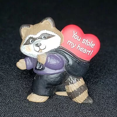 Hallmark Merry Miniature Valentine 1991 RACCOON THIEF You Stole My Heart! • $4.99