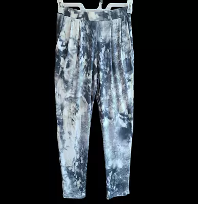 Matty M Women’s Pull On Marbled Soft Pants Gray/White Size XS • $9.99