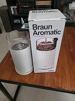 Braun KSM 2 Aromatic White Electric Blade Coffee Grinder Vintage Excellent Cond. • $40