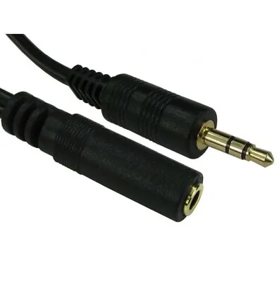 5m AUX Headphone Extension Cable 3.5mm Jack Male To Female Audio Lead Earphone • £3.44
