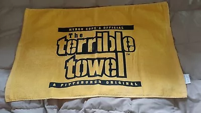 NWOT Myron Cope Copes Official THE PITTSBURGH STEELERS Gold Black TERRIBLE TOWEL • $12.59