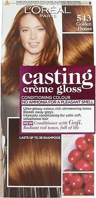 L'Oreal Casting Creme Gloss Hair Colour - Golden Henna 543 • £14.99