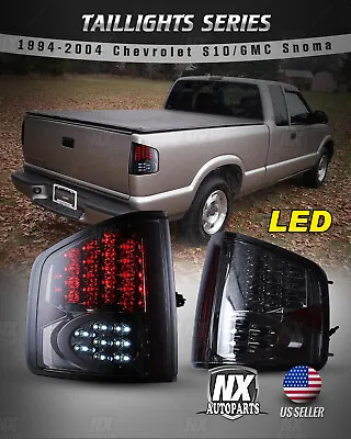 LED Tail Lights For 94-04 Chevy S-10 Pickup GMC Sonoma Rear Lamp Chrome Smoke • $86.99