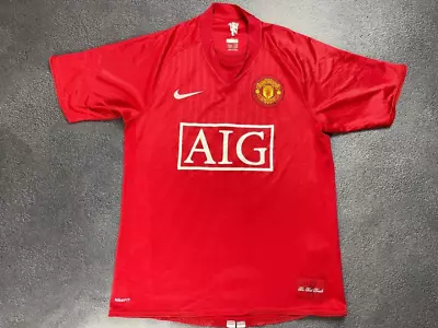 Manchester United 2007/2009 Home Football Shirt Soccer Jersey #7 Ronaldo Size S • $99.99