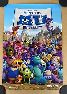 Disney's MONSTERS UNIVERSITY And PLANES 18.5x27 Movie Poster (film On Each Side) • $16.95