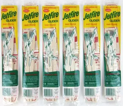 (6) JETFIRE Balsa Wood Airplane Glider GUILLOWS Toy Jet Plane Model Kit #30 New • $27.95