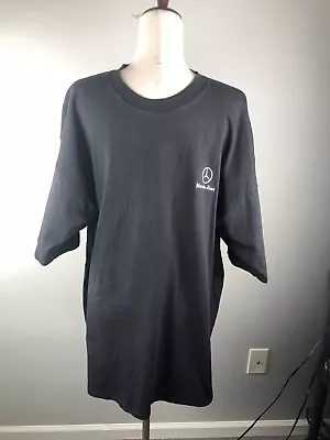 Mercedes Benz Men’s Logo Emblem Black T-shirt Sz XXL Embroidered Gildan • $20