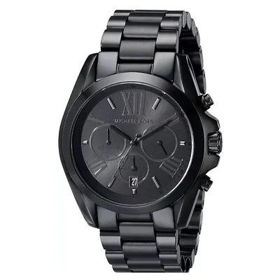 Michael Kors MK5550 Bradshaw Chronograph Black Stainless Steel Unisex Watch • $99.97