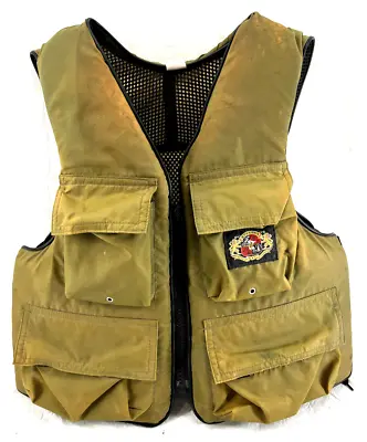Vintage Stearns Pocketed Full Zip Fishing Floatation Life Vest Jacket Men's M • $25.49