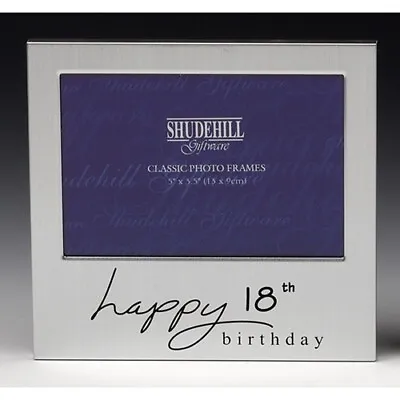 Happy 18th Birthday Photo Frame Special Occasion Gifts Present Silver 5  X 3  • £6.99