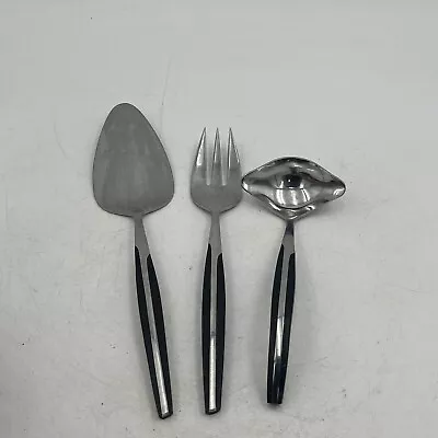 VTG Eldan ELD2 Serving Set Ladle Fork Spatula Stainless Steel Japan MCM Flatware • $29.95