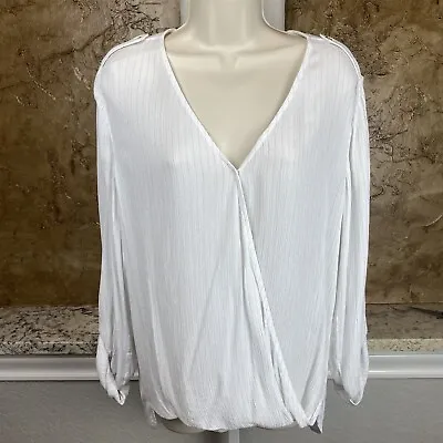 Michael Kors NWT Women's White Gold Blouse Shirt Top Size Medium M • $18.53