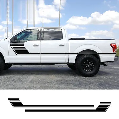 2PCS Car Door Side Stripe Graphics Vinyl Film Sticker For Ford F150 Sport Decal • $62.97