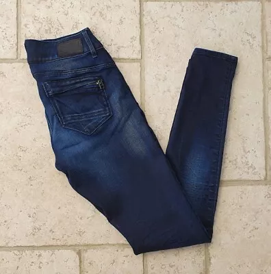G-Star Midge Cody Mid Skinny Slander Denim Low Rise Dark Blue Jeans W30 L33 • £25.65