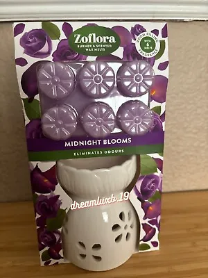 Zoflora Midnight Blooms Burner & Wax Melts Room Filling Fragrance With 6 Melts* • £6.49