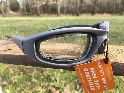 Maxx Motorcycle Sunglasses Gray Clear Lens Foam Padding ATV Glasses Goggles • $19.95