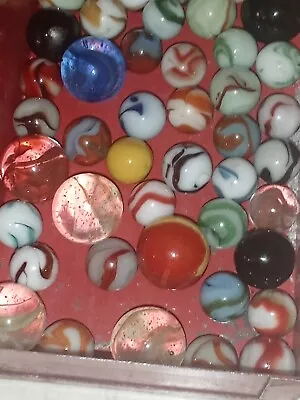 Vintage Marble Lot Alley WV Champion Ravenswood And More... Nice Marbles No Junk • $8.39