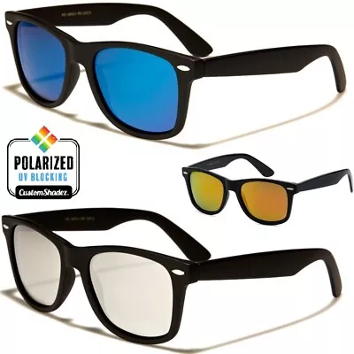 $9.95 • Buy Polarised Sunglasses - Mens / Womens - Retro Polarized Mirror Lens -Matte Finish
