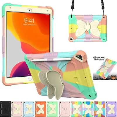 $30.49 • Buy For IPad 5 6 7 8 9th Gen Air Pro 9.7 10.5 Kids Shockproof Strap Stand Case Cover