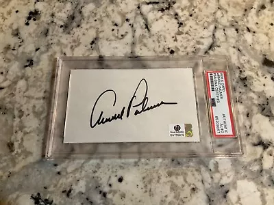 ARNOLD PALMER MASTERS WINNER SIGNED  AUTOGRAPHED 3x5 X2 CERT GLOBAL   PSA DNA • $199.99