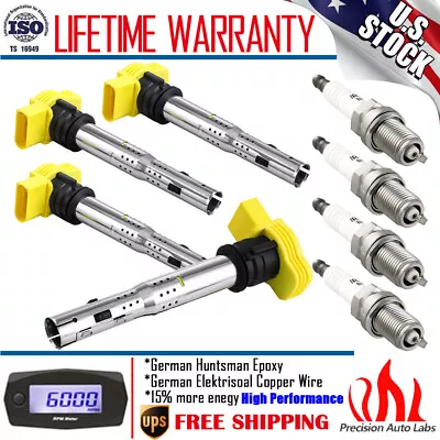 $69.95 • Buy Ignition Coil Pack & Spark Plug For Audi TT A4 VW Golf Jetta GTI 2.0L 2.0T UF529