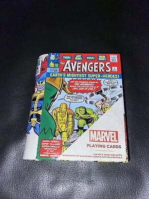 Marvel Avengers Playing Cards Sealed In Metal Book Shape Tin • £4.99