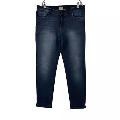 Camel Active Mens Dark Blue Stretch Regular Straight Fit Jeans W38 L32 • £29.99