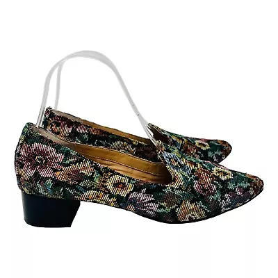 Floral Tapestry Slip On Women’s Elevated Loafer Shoes Gwen By Me Too Sz 7 • $21.25