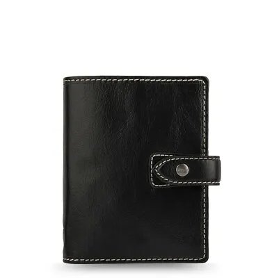 Filofax Pocket Size Malden Organizer- Black Leather - 028627 • $97.49