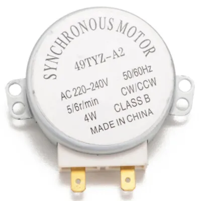 Microwave Oven Synchronous Motor 49TYZ-A2 AC 220-240V CW/CCW 4W 5/6 RPM HF  LA • £6.09