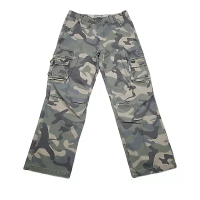 Vintage Aeropostale Baggy Camo Pants Mens 32x32 Paratrooper Y2K Skater Grunge • $39.99