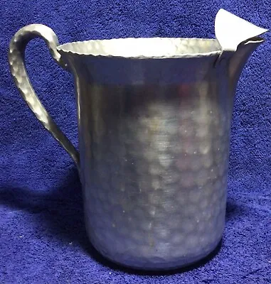 Hand Forged Everlast Metal Pitcher Hammered Silver • $20