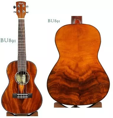 $180 • Buy Alulu Solid VN Acacia Koa Tenor Ukulele, Natural Wood Grain, Hard Case BU889-891