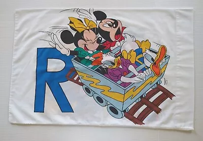 Vintage Disney Pillowcase Mickey Goofy Donald Daisy Minnie Made In USA • $9.59