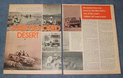 1971 Mint 400 Off-Road Race Highlights Vintage Article  Mint-Flavored Desert  • $13.99