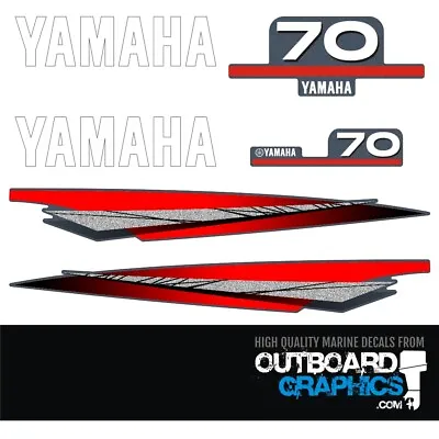 Yamaha 70hp 2 Stroke Outboard Engine Decals/sticker Kit • $45.34