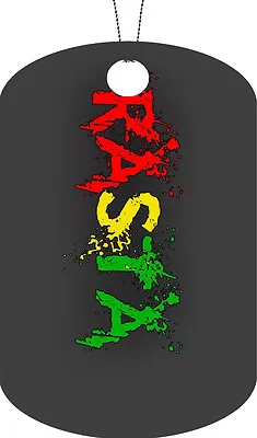 Rasta Flag Adult Dog Tag Chain Necklace Name Version #1 • $8.49