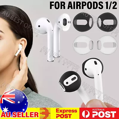 $4.99 • Buy For Apple AirPods 1/2 Ear Tips + Case Earpod Cover Silicone Ear Hook Earbud AUS