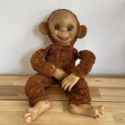 Vintage Rushton Chico The Monkey Rubber Face Stuffed Animal Plush 1950’s • $64.99