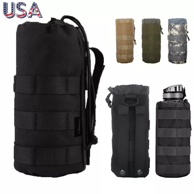 32OZ Water Bottles Pouches Tactical Molle Kettle Holder Carrier Camping Hiking • $8.99