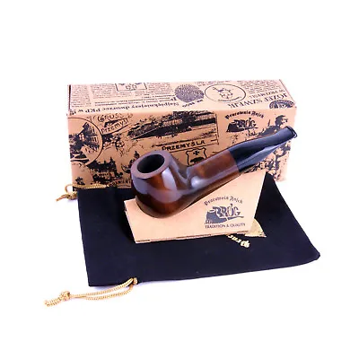 Mr. Brog Workshop New Handmade Tobacco Pipe No. 34 Buldog Brown Pear Wood Fajka • $21
