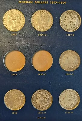 US Morgan Silver Dollar Collection  1897 To 1921 22 Coins In Whitman Folder. • $415