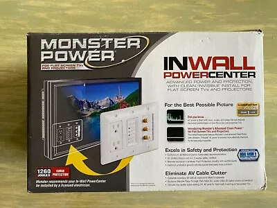 NIB Monster Power In Wall Power Center - Home Theater Surge Protection Protector • $134.99