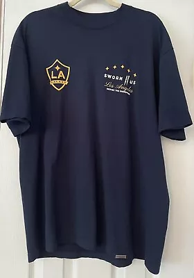 Sworn To US LA MLS LA GALAXY Men's Short Sleeve T-Shirt Navy Blue LOS ANGELES FS • $39.99